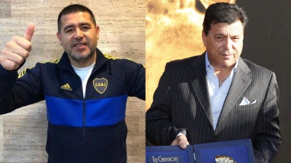 Juan Román Riquelme y Daniel Passarella