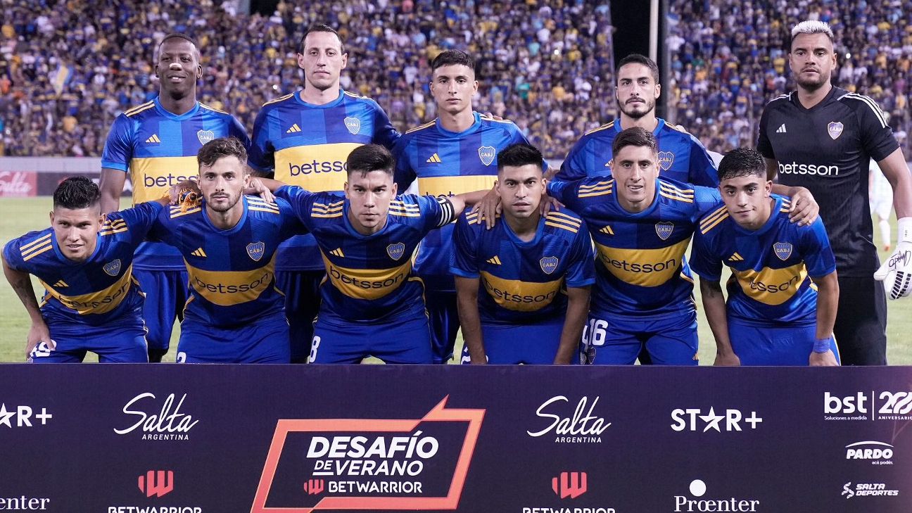 El plantel de Boca