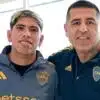 Carlos Palacios y Juan Román Riquelme Boca
