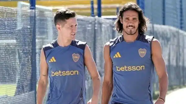 Ander Herrera y Edinson Cavani