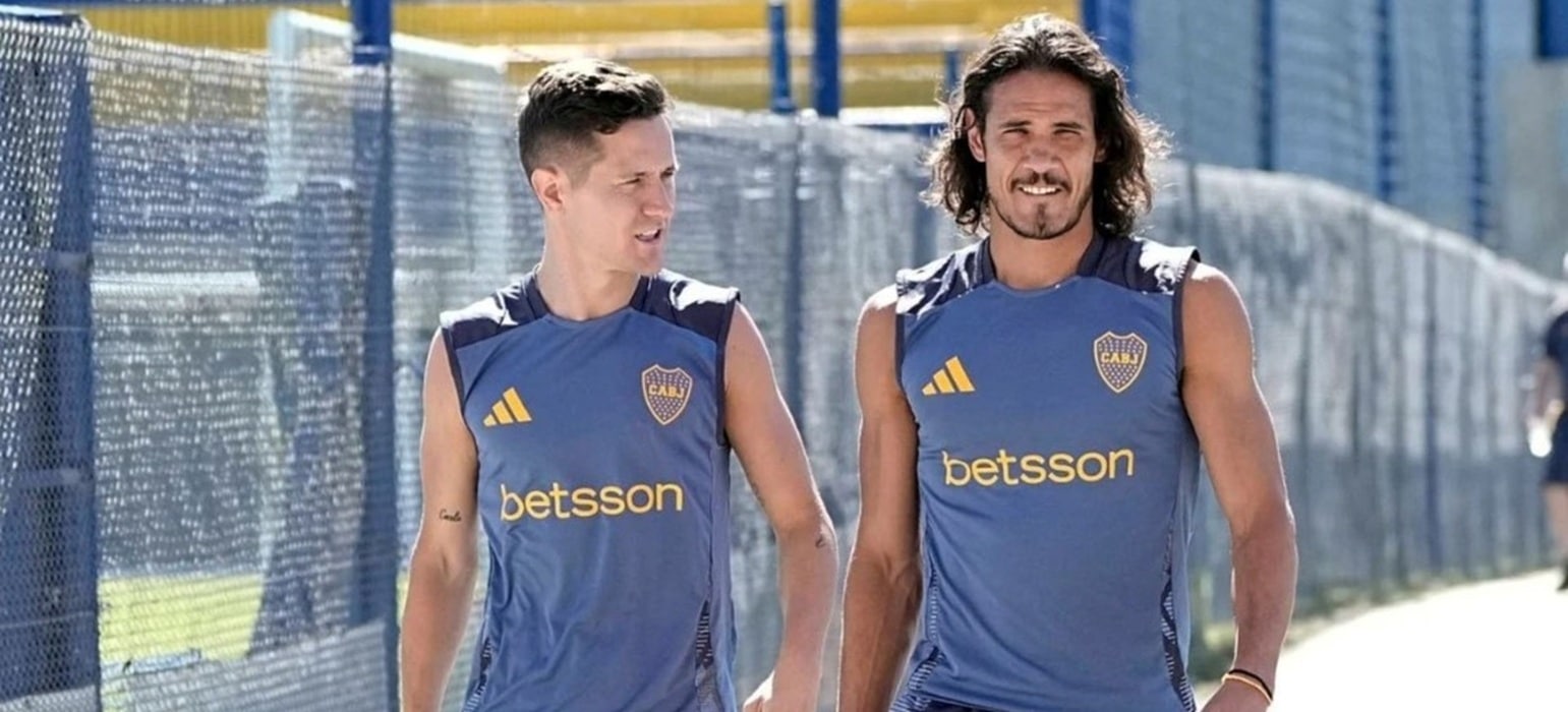 Ander Herrera y Edinson Cavani